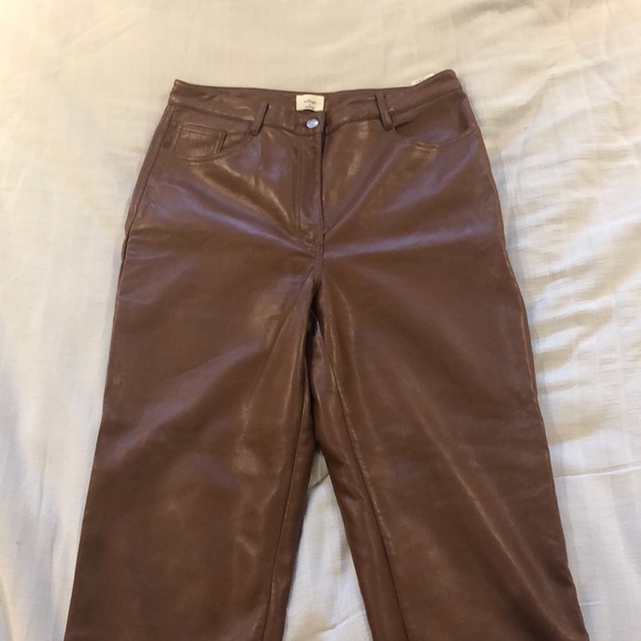 Aritzia Melina Pants in Cognac Brown - Picture 1 of 5